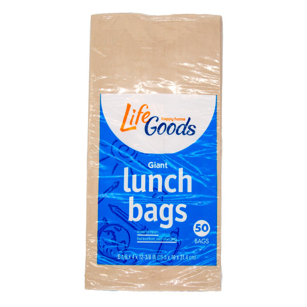 LifeGoods Giant Lunch Bags, 50 ct, QC60074