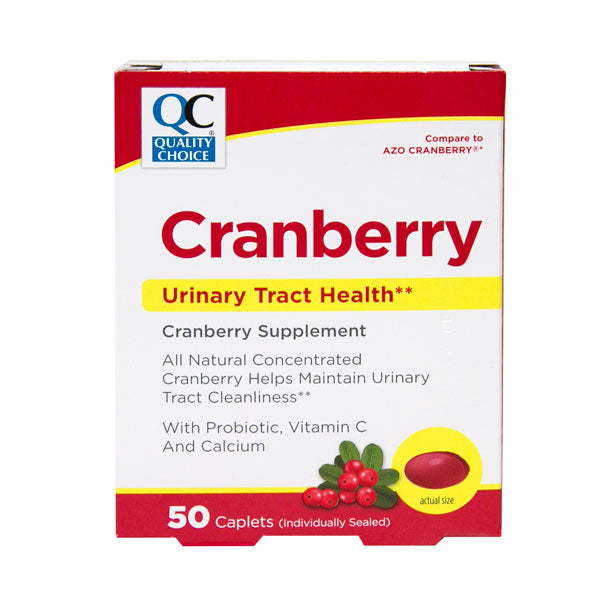 Urinary Tract Cranberry Caplets, 50 ct, QC99434