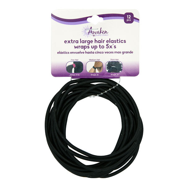 Hair Elastic Extra Large: Wraps Up To 5 Times, 12 ct QC90022