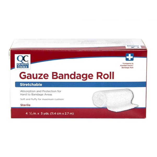 Gauze Bandage Roll 4.5" X 3 yds, 1 ct, QC96932