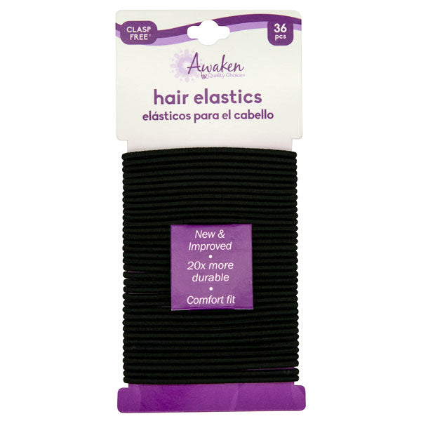 Hair Elastics Black, 36 ct QC90016