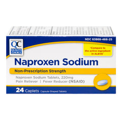 Naproxen Sodium 220 mg Caplets, 24 ct, QC96987