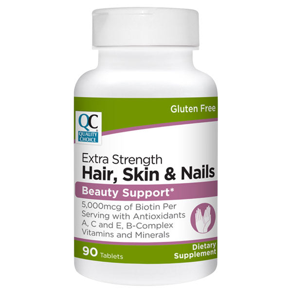 Hair, Skin & Nails Extra-Strength Tablets, 90 ct, QC99580