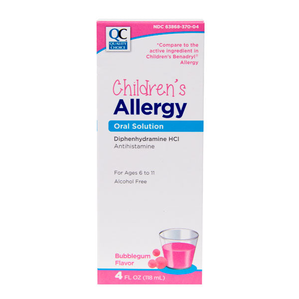 Children's Allergy Liquid, Bubble Gum Flavor, 4 oz, QC96602