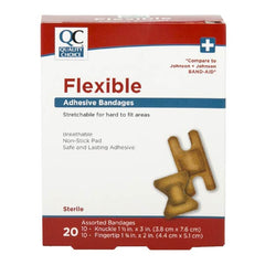 Adhesive Bandages Flexible Knuckle & Fingertip, 20 ct, QC94423