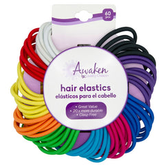 Hair Elastics Multi-Colors, 60 ct QC90013