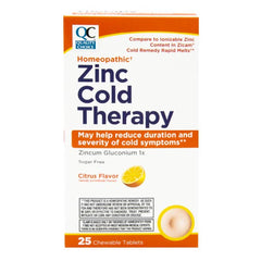 Zinc Cold Therapy Chewable Tablets, Citrus Flavor, 25 ct, QC96505