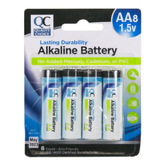 AA Alkaline Batteries, 8 pk, QC99525