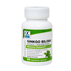 Ginkgo Biloba Extract Vegetarian Capsules, 60 ct, QC98667