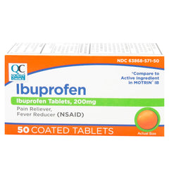 Ibuprofen 200 mg Orange Tablets, 50 ct, QC98528