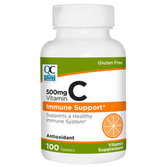 Vitamin C 500 mg Tablets, 100 ct, QC98029
