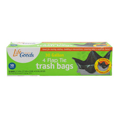 LifeGoods Trash Bags Flap Tie 30 Gallon, 10 ct, QC60053