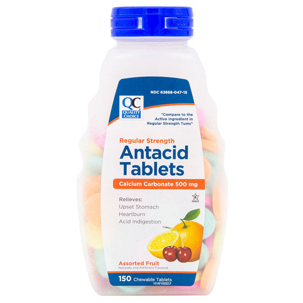 Antacid Reg-Strength Chewable Tablets, Asst Fruit Flavors, 150 ct, QC90121