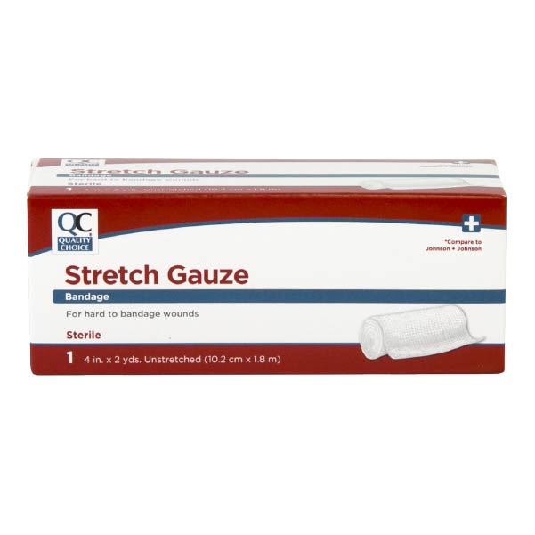 Stretch Gauze Bandage 4" X 2 yds, 1 ct, QC94455
