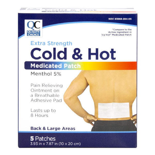 Cold & Hot Extra-Strength Medicated Back Patch, 5 ct, QC99712