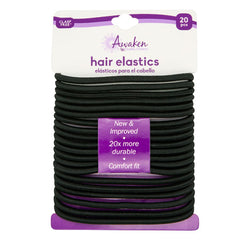 Hair Elastics Extra Large Black, 20 ct QC90020