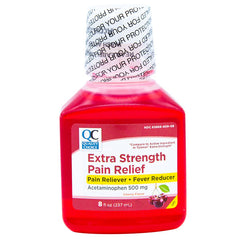 Liquid Acetaminophen Extra-Strength 500 mg, Cherry Flavor, 8 oz, QC99764
