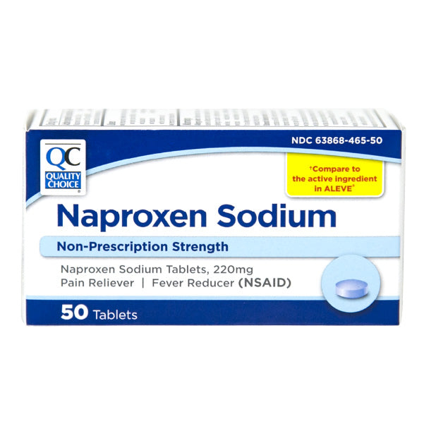 Naproxen Sodium 220 mg Tablets, 50 ct, QC97457