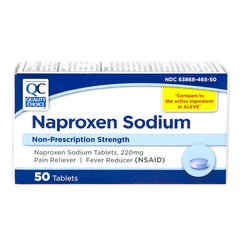 Naproxen Sodium 220 mg Tablets, 50 ct, QC97457