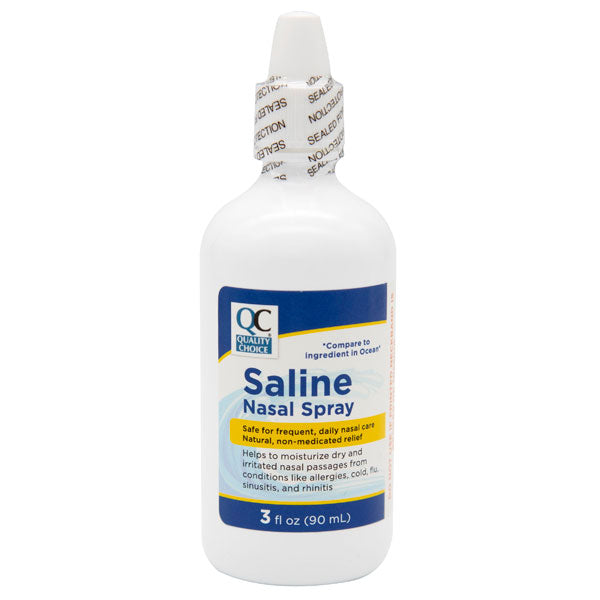 Saline Nasal Relief Spray, 3 oz, QC95042