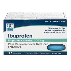 Ibuprofen 200 mg Softgels, 20 ct, QC99613