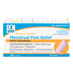 Menstrual Pain Relief Max-Strength Caplets, 20 ct, QC99445