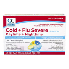 Cold & Flu Daytime/Nighttime Severe Caplets, 24 ct, QC99621