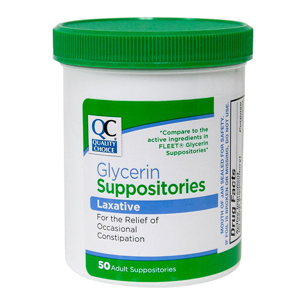 Glycerin Adult Suppositories, 50 ct, QC98240