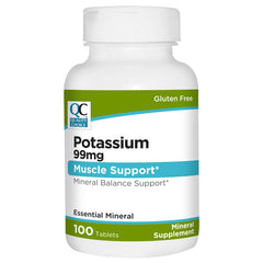 Potassium 99 mg Tablets, 100 ct, QC98037