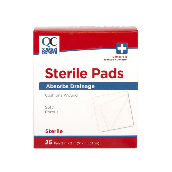Sterile Pads 2" X 2", 25 ct, QC94420