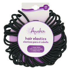 Elastic Black Hair Ties, 60 ct QC90014