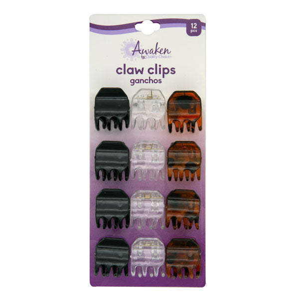 Hair Clips/ Claw Clips Small, 12 ct QC90045