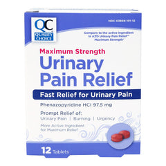 Urinary Pain Relief Max-Strength Tablets, 12 ct, QC96526