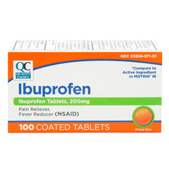 Ibuprofen 200 mg Orange Tablets, 100 ct, QC96748
