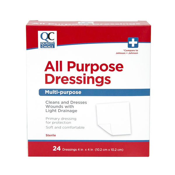 All Purpose Dressings 4" X 4", 24 ct, QC96929