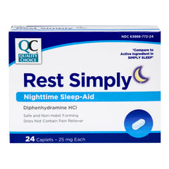 Rest Simply Nighttime Sleep-Aid Caplets, 24 ct, QC95330