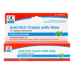 Hydrocortisone Max-Strength 1% Cream with Aloe, 1 oz, QC99259