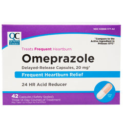 Omeprazole 20 mg Acid Reducer Capsules, 42 ct, QC96599