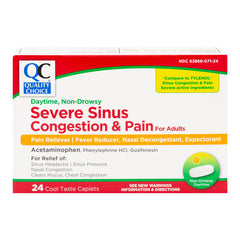 Severe Sinus Congestion & Pain Cool Taste Caplets, 24 ct, QC95990