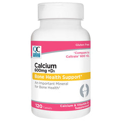 Calcium 600 mg plus D3 Tablets, 120 ct, QC99868