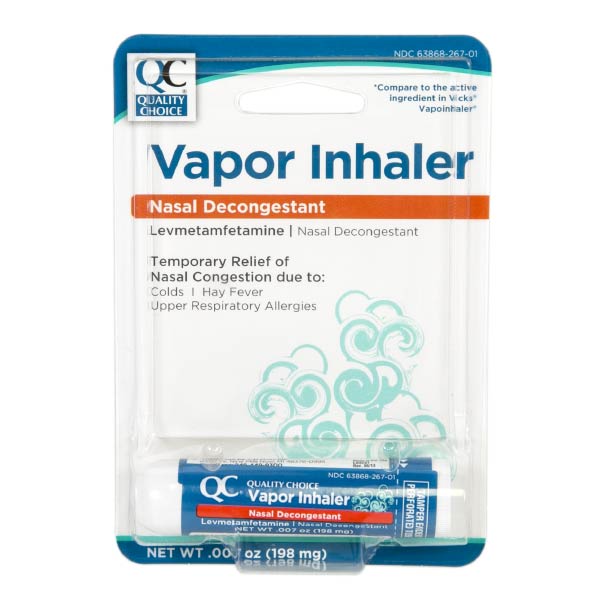 Nasal Decongestant Vapor Inhaler, 0.007 oz, QC97058