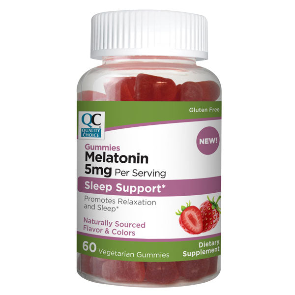 Melatonin 5 mg Vegetarian Gummies, 60 ct, QC99819
