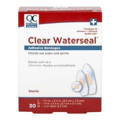 Adhesive Bandages Clear Waterseal Asst, 30 ct, QC96737
