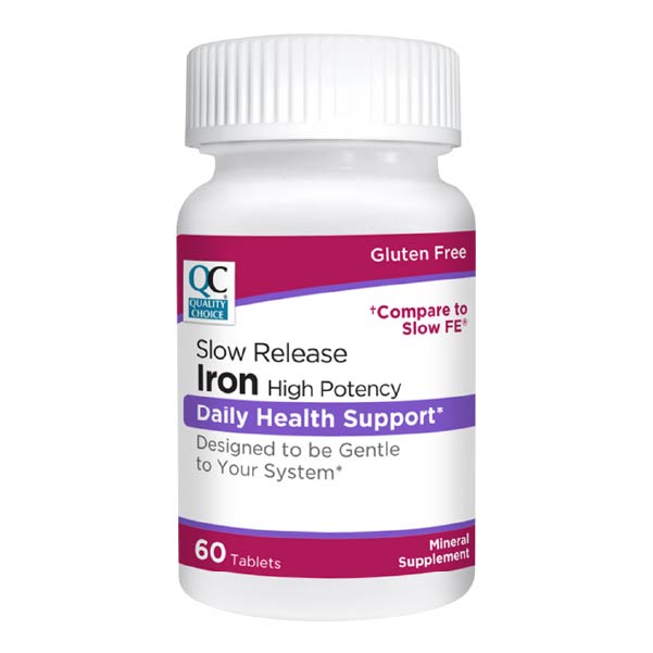 Iron Slow Release Tablets, 60 ct, QC98647