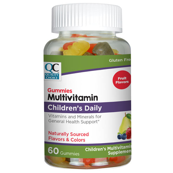 Children's Multivitamin Gummies, Fruit Flavors, 60 ct, QC99317