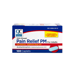 Acetaminophen PM Extra-Strength 500 mg Caplets, 100 ct, QC95461