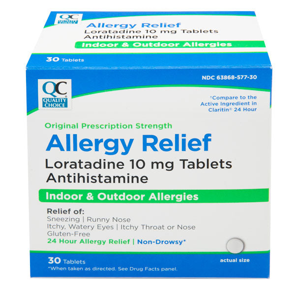 Allergy Relief Loratadine 10 mg Tablets, 30 ct, QC99735