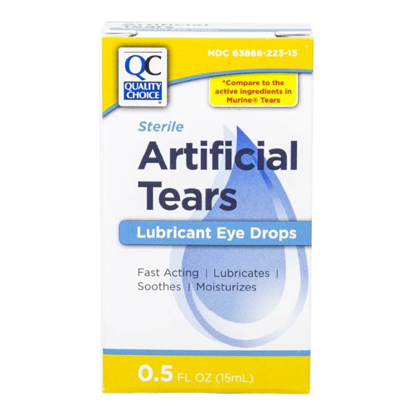 Eye Drops Artificial Tears, 0.5 oz, QC99223