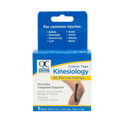 Kinesiology Tape Black 20 Strips, 1 roll, QC99761