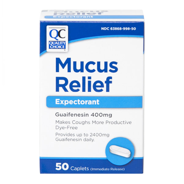Mucus Relief 400 mg Caplets, 50 ct, QC95517